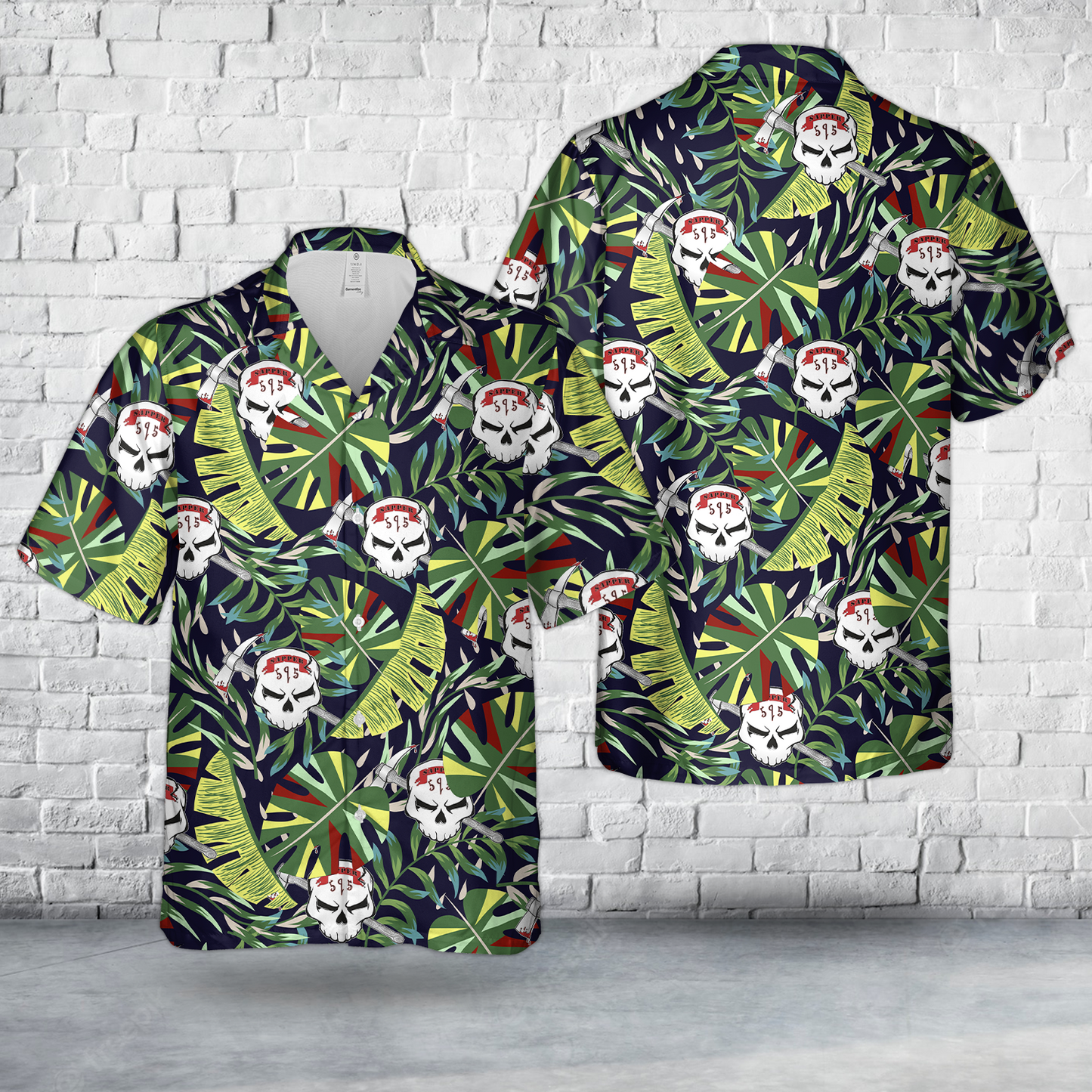 US Army 595th Sapper Company "Roughnecks" Hawaiian Shirt