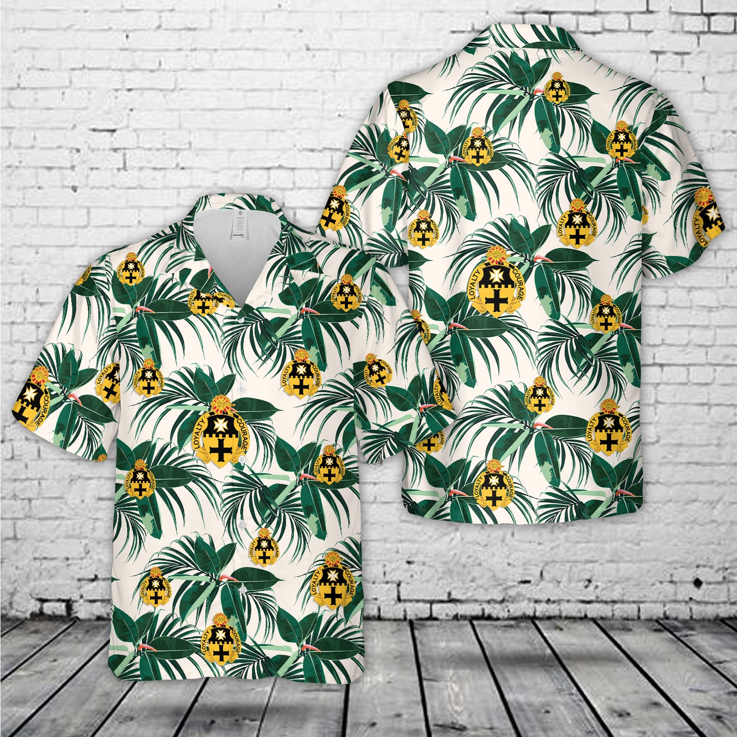 US Army 5th Cavalry Regiment Unit Crest Hawaiian Shirt