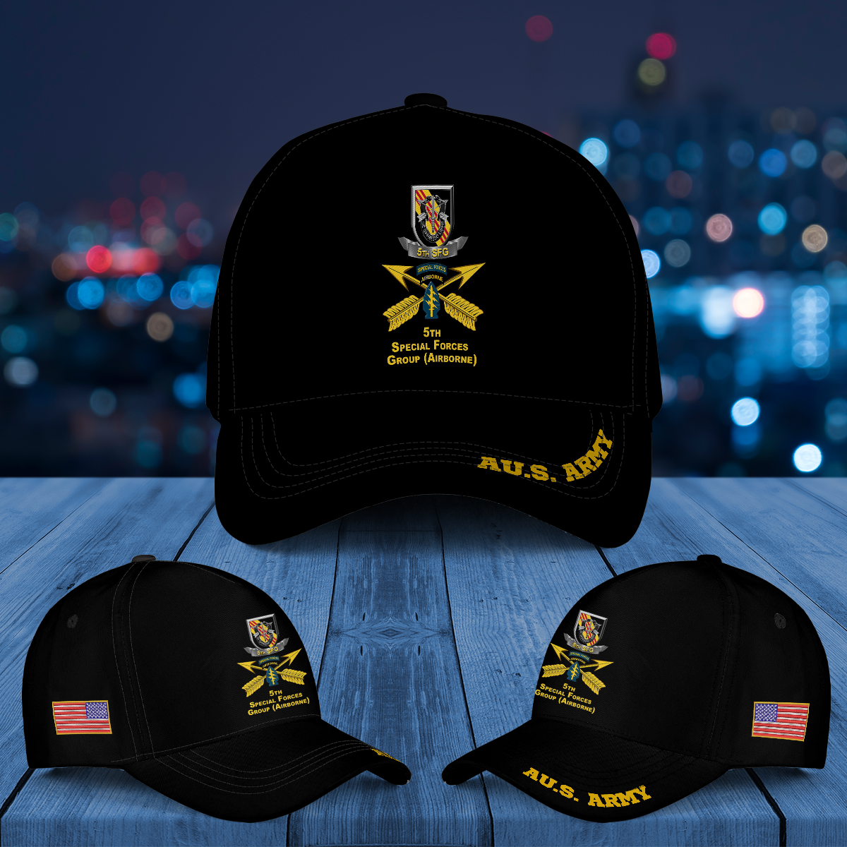 US Army 5th Special Forces Group (5th SFG) - De Oppresso Liber Patch Baseball Cap