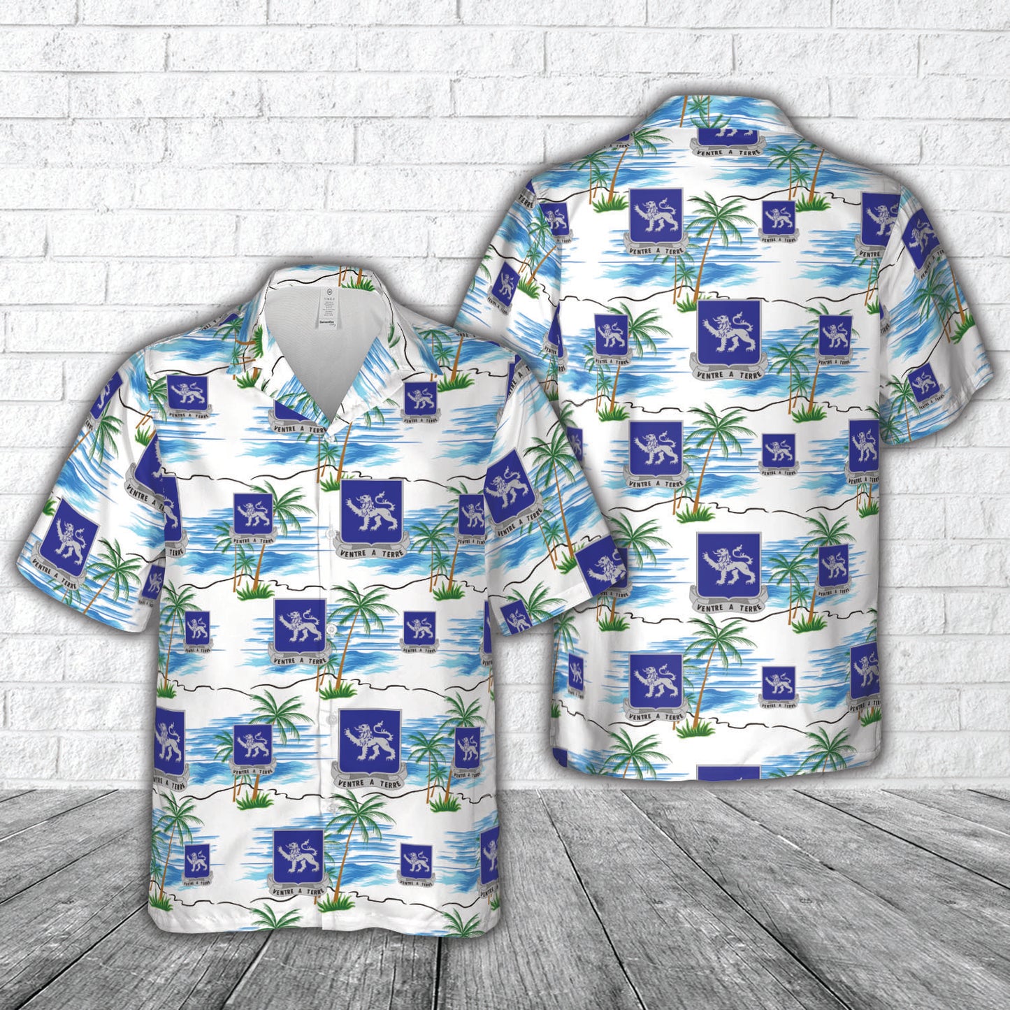 US Army 68th Armor Regiment 'Silver Lions' Hawaiian Shirt