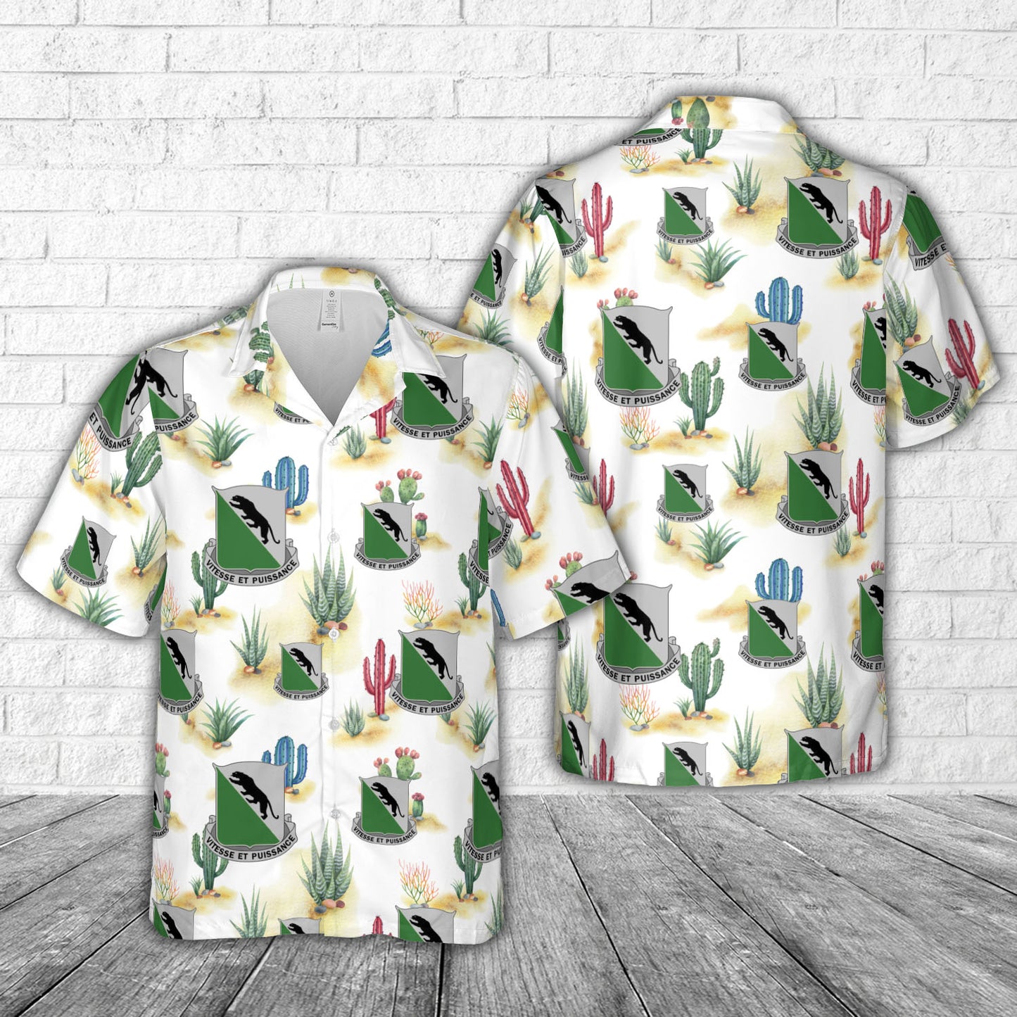 US Army 69th Armor Regiment Unit Crest Hawaiian Shirt