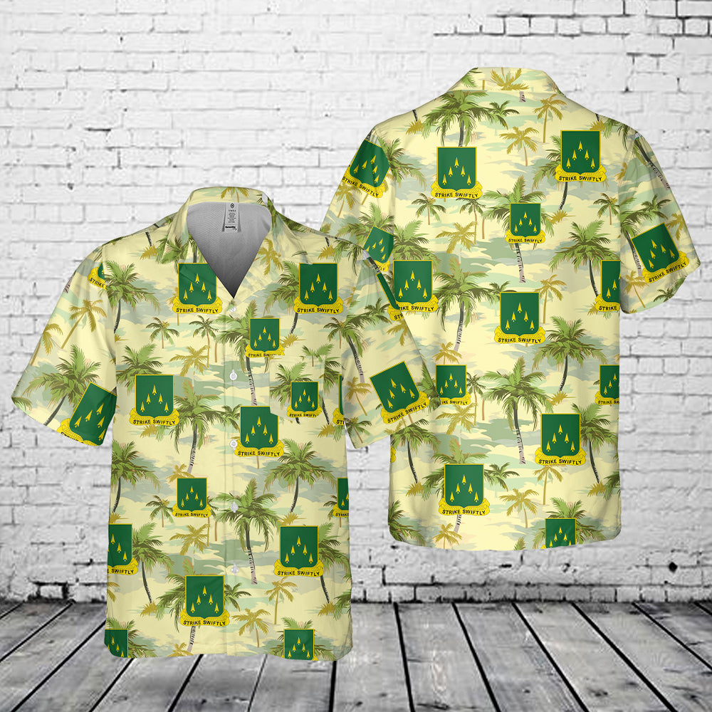 US Army 70th Armor Regiment Pocket Hawaiian Shirt
