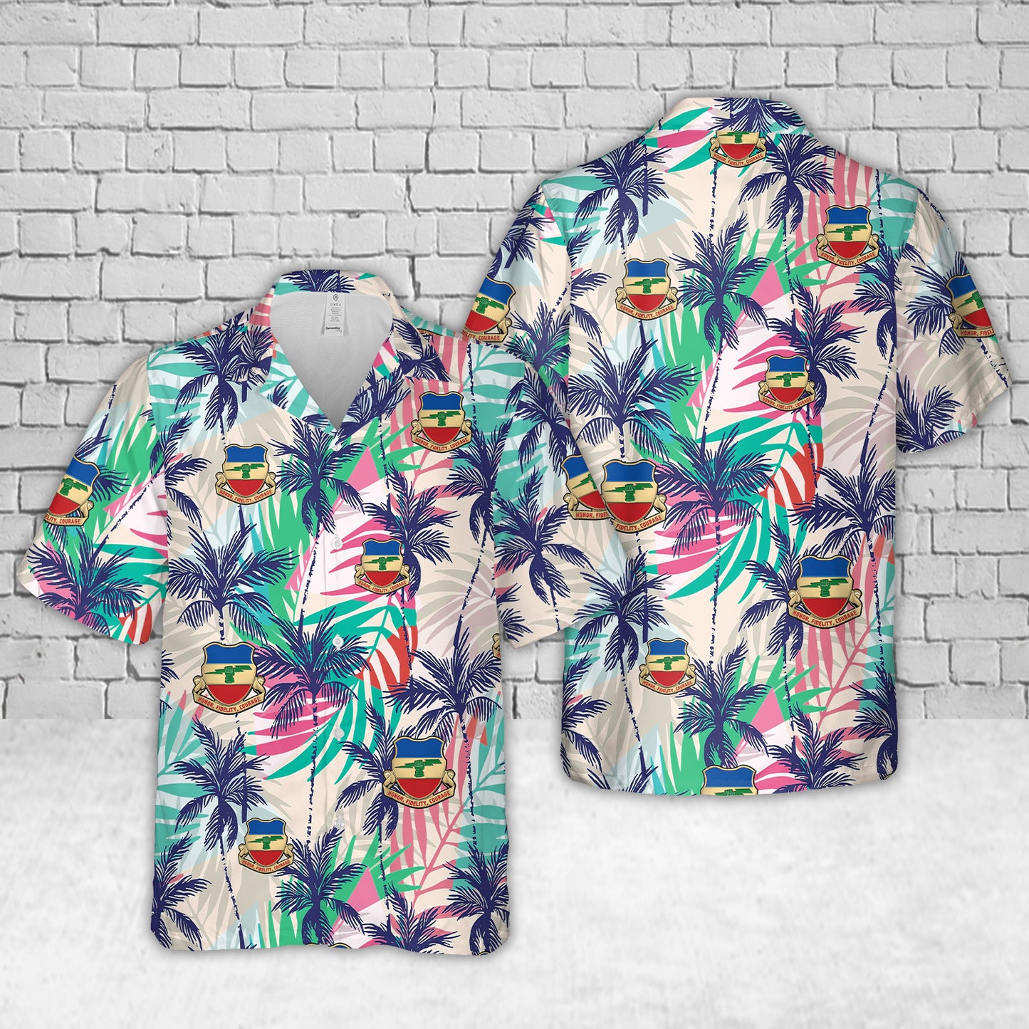 US Army 73 Armor Airborne Hawaiian Shirt