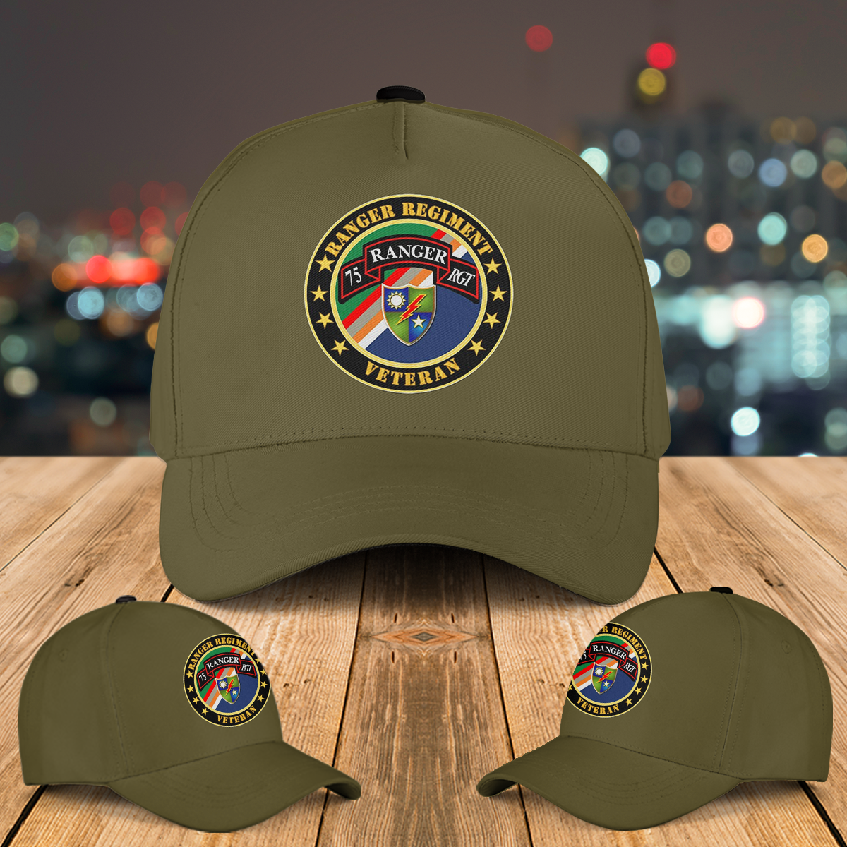 US Army 75th Ranger Regiment Veteran Baseball Cap