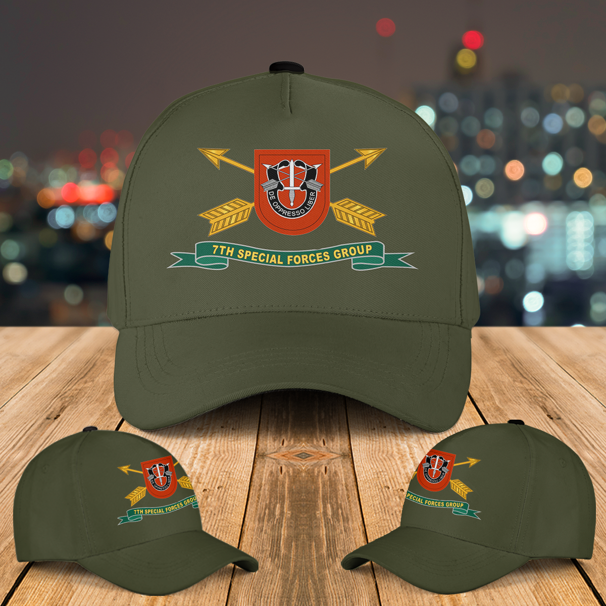 US Army 7th Special Forces Group (Airborne) (7th SFG) (A) Baseball Cap