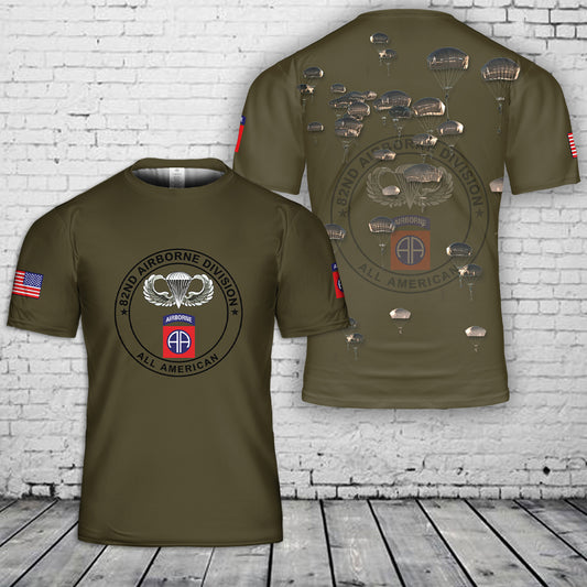 US Army 82nd Airborne 3D T-shirt