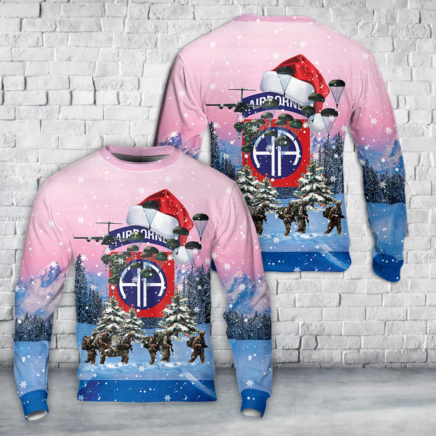 US Army 82nd Airborne Division AOP Christmas Sweater