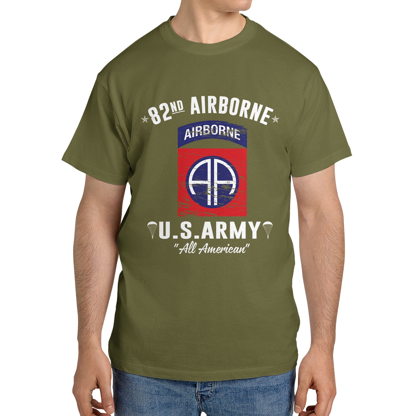 US Army 82nd Airborne Division Classic Unisex T-Shirt Gildan 5000 (Made In US) DLSI1104PT04