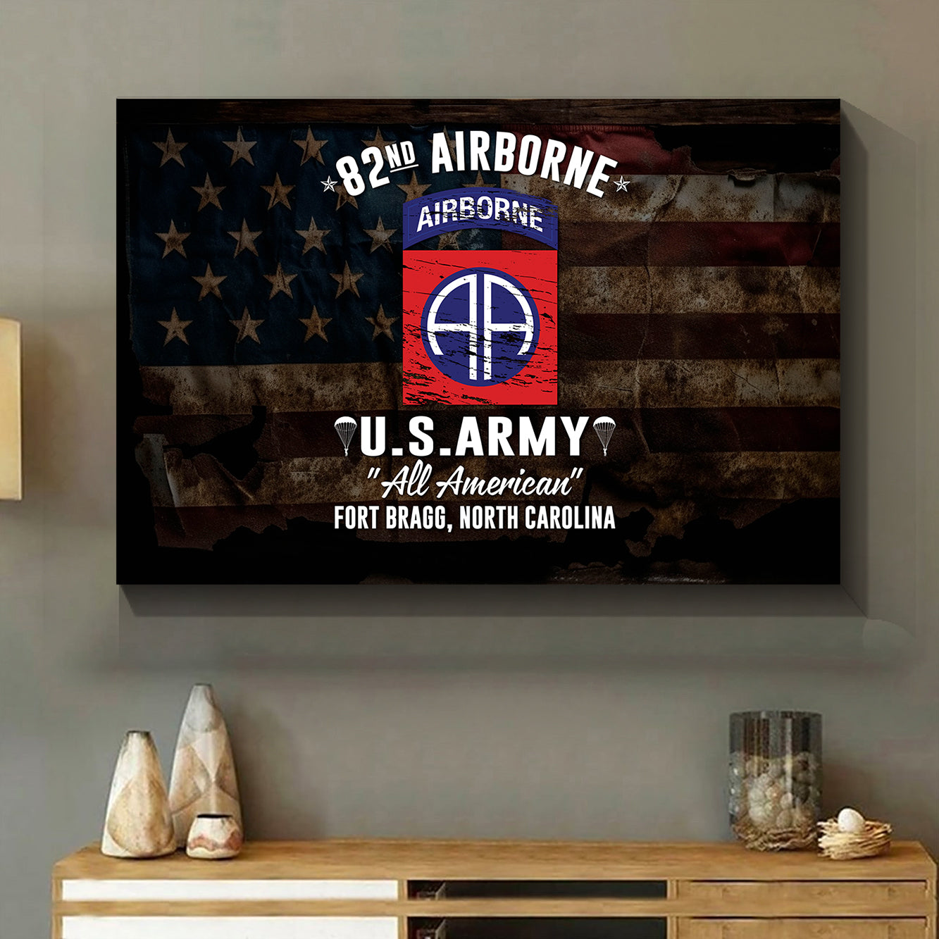 US Army 82nd Airborne Division Fort Bragg NC Canvas