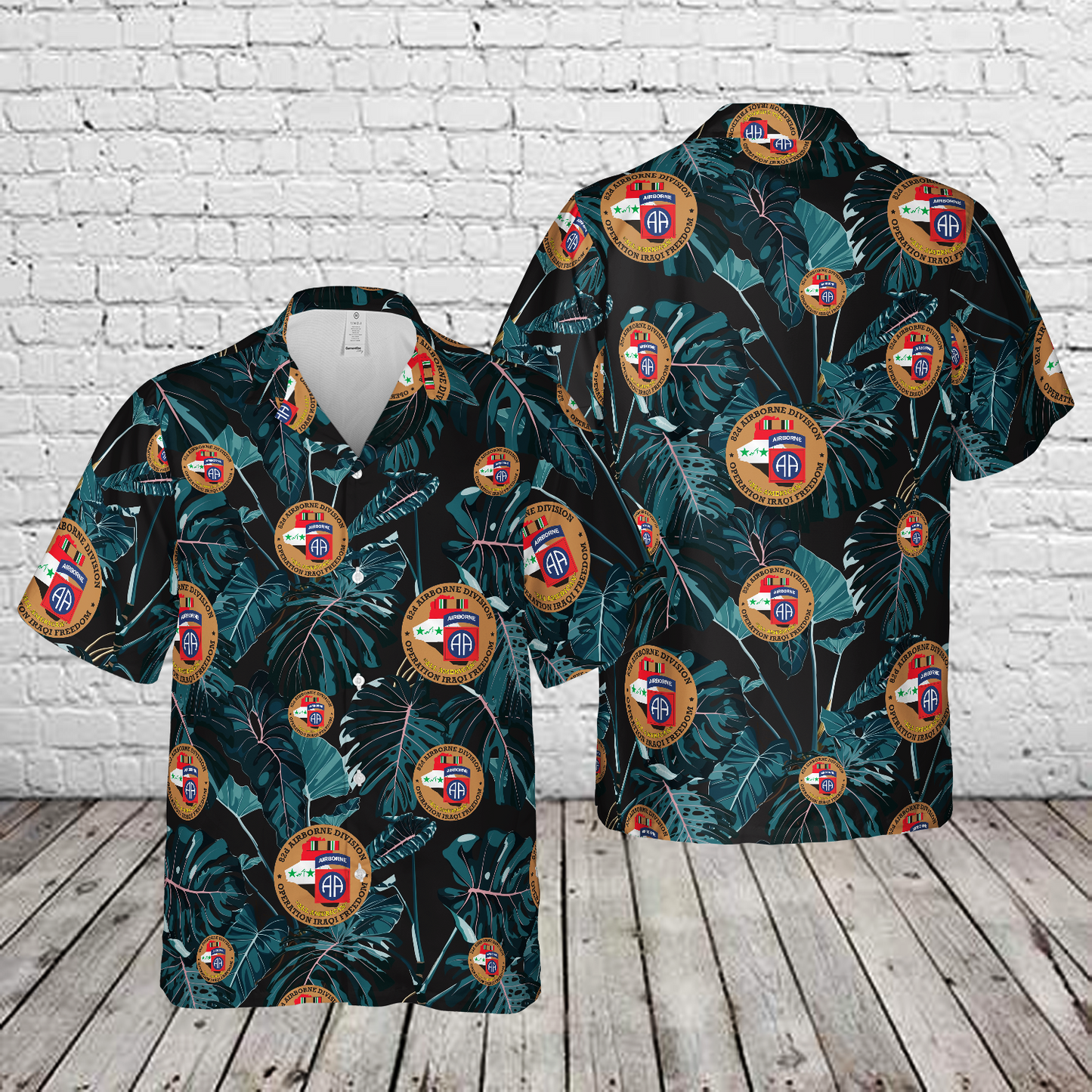 US Army 82nd Airborne Division OIF Hawaiian Shirt