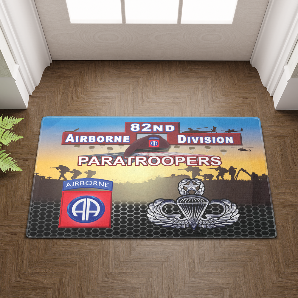 US Army 82nd Airborne Division Paratrooper Doormat