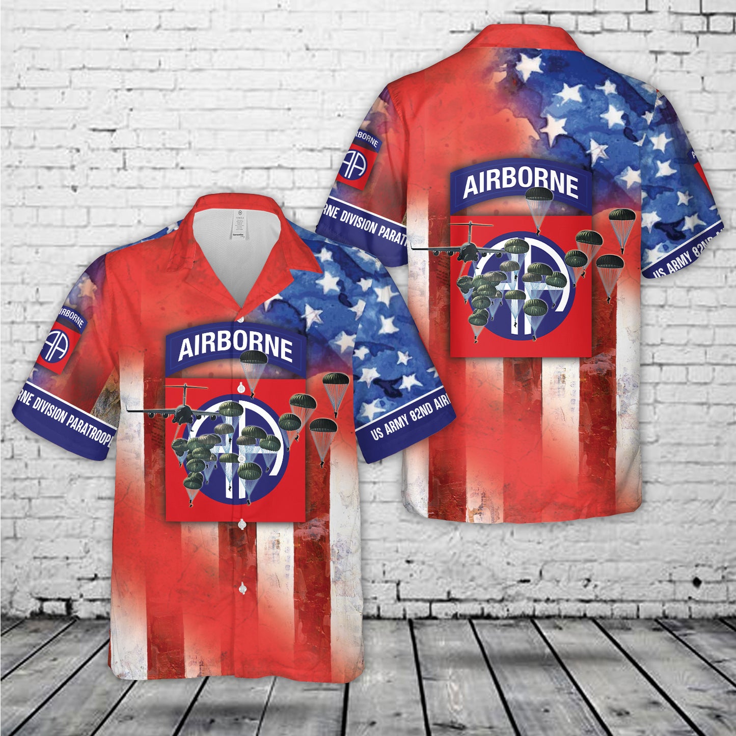 US Army 82nd Airborne Division Paratrooper, 4th Of July Hawaiian Shirt