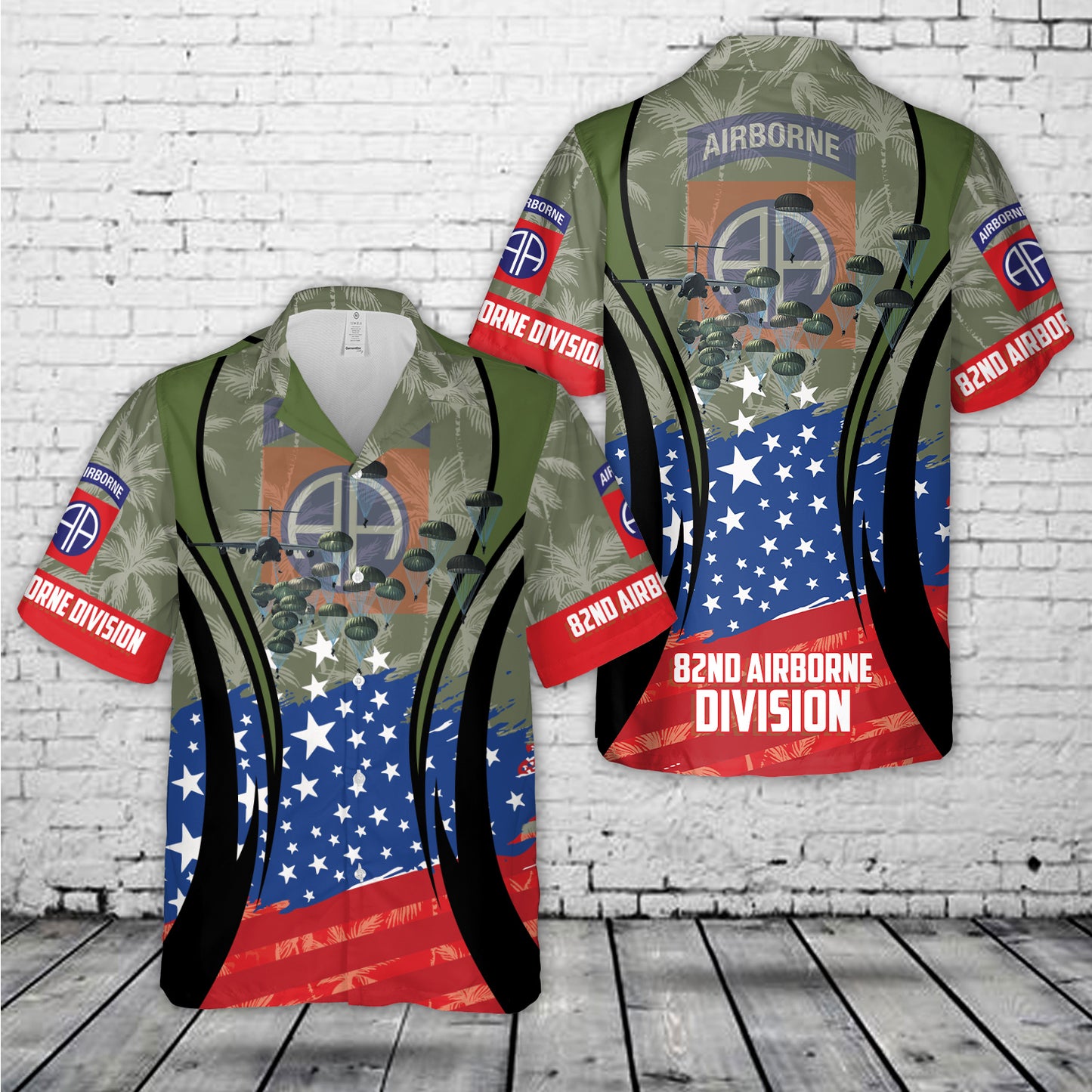 US Army 82nd Airborne Division, 4th Of July Hawaiian Shirt