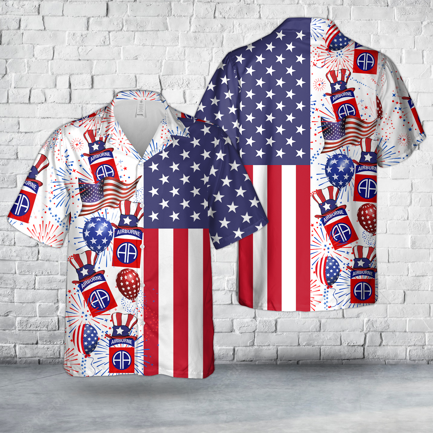 US Army 82nd Airborne Division, 4th Of July Hawaiian Shirt