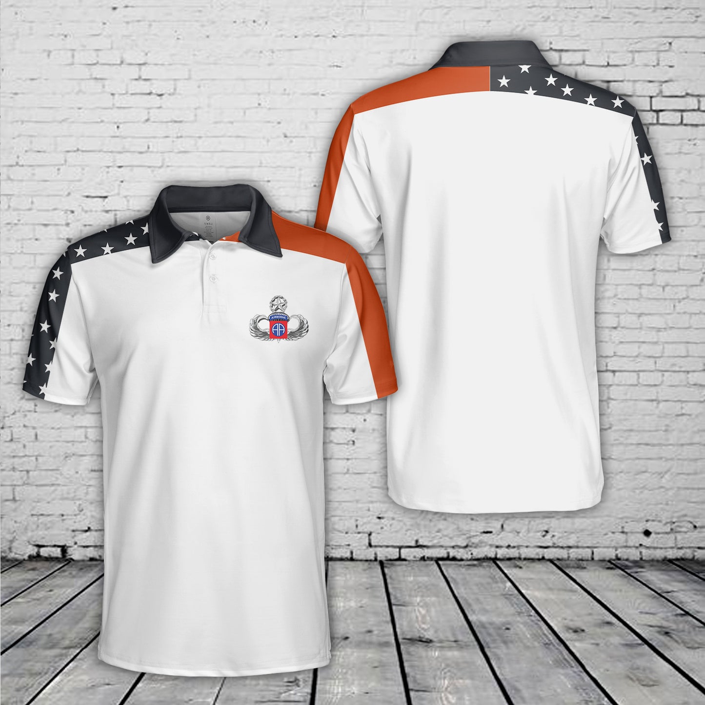 US Army 82nd Airborne Master Jump Wings Polo Shirt