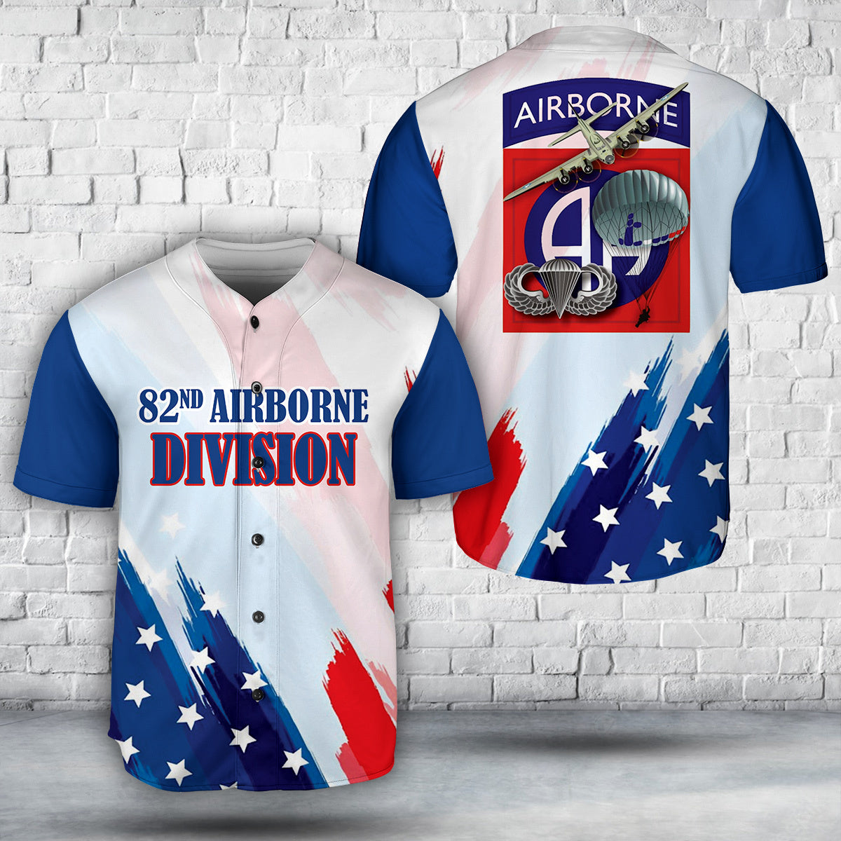 US Army 82nd Airborne National Airborne Day Baseball Jersey