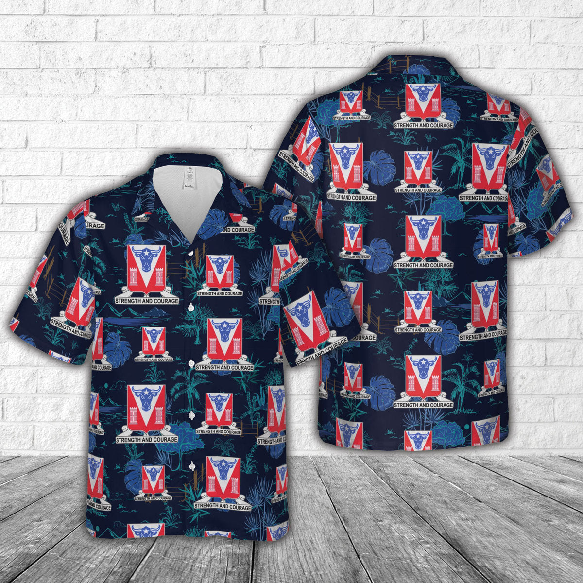 US Army 82nd Engineer Battalion Hawaiian Shirt