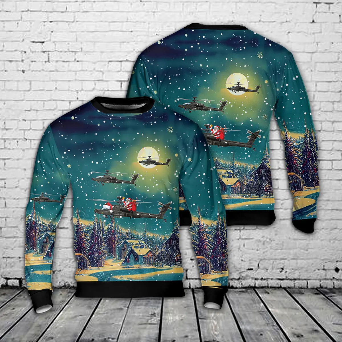 US Army Apache "Longbow" Charlie Company Iraq 2003 AOP Sweater