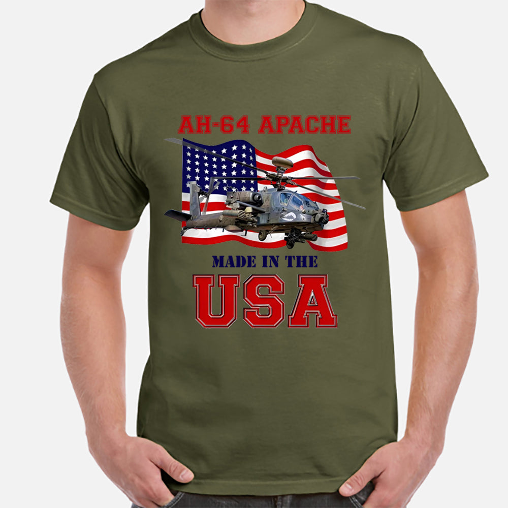 US Army AH-64 Apache Made in the USA Classic Unisex T-Shirt Gildan 5000 (Made In US) DLTT1104PT01