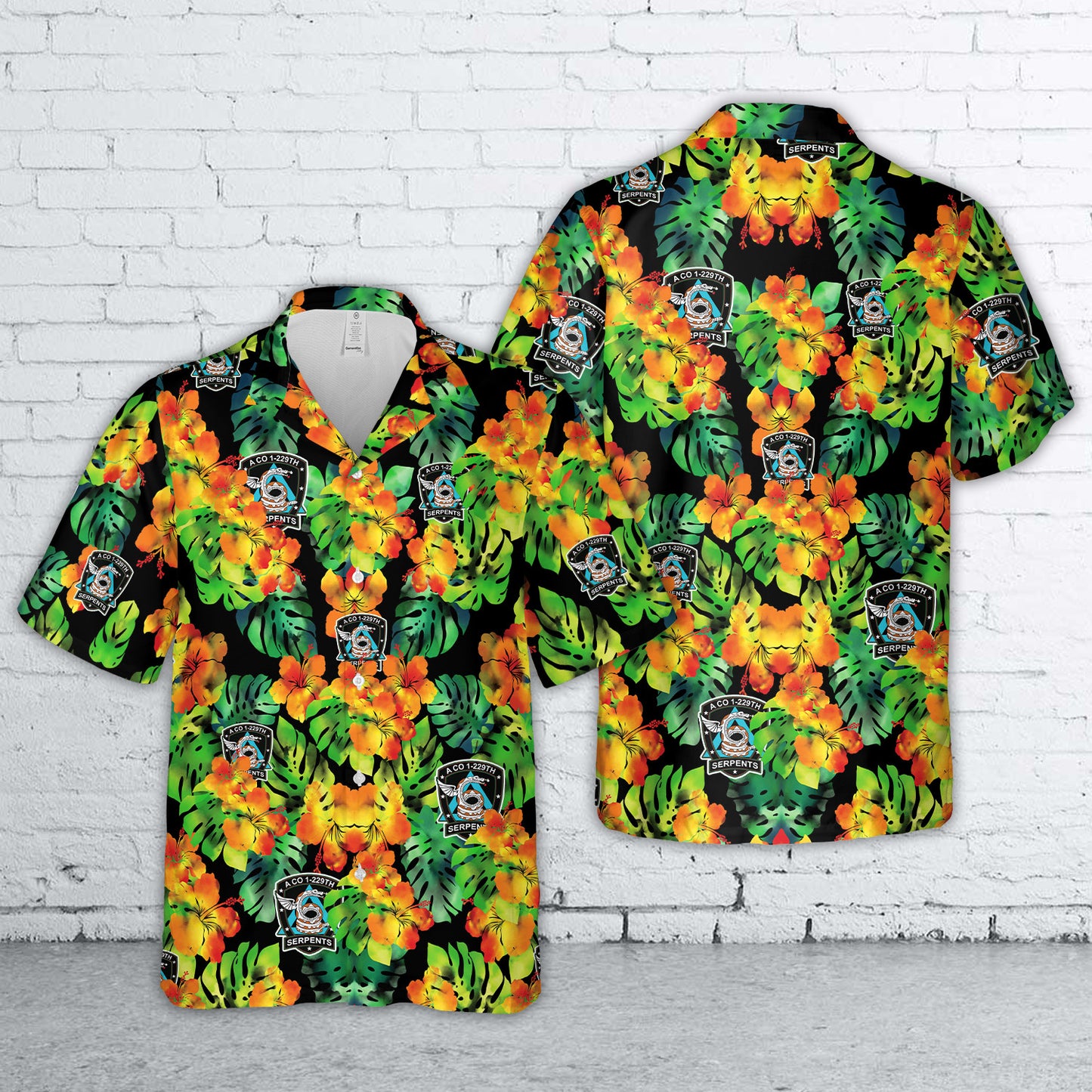 US Army A Co, 1-229 AB "Serpents" Hawaiian Shirt