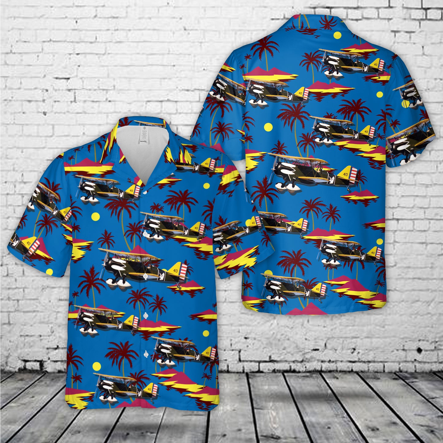 US Army Air Corps Curtiss P-6E Hawk Hawaiian Shirt