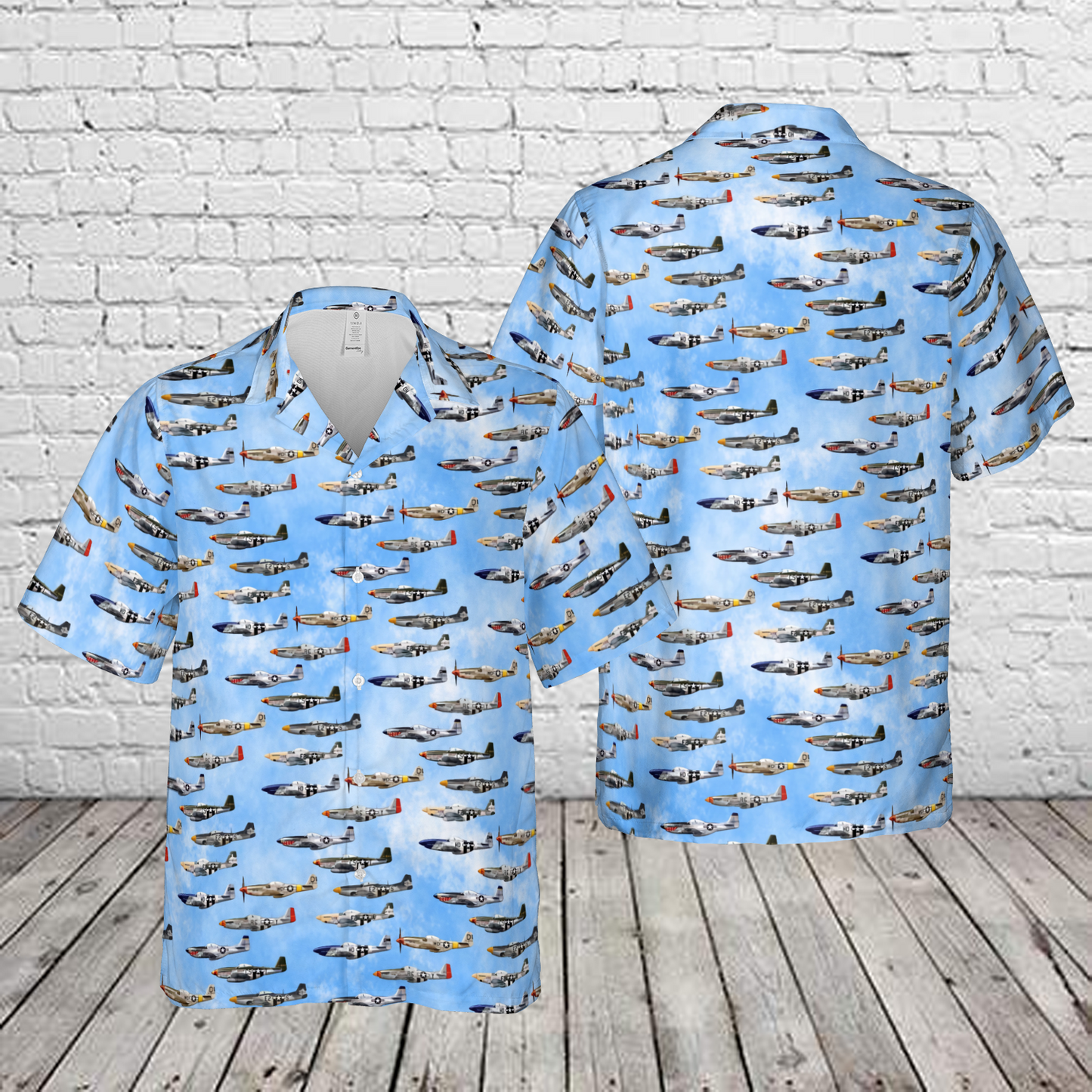 US Army Air Forces North American P-51 Mustang Hawaiian Shirt