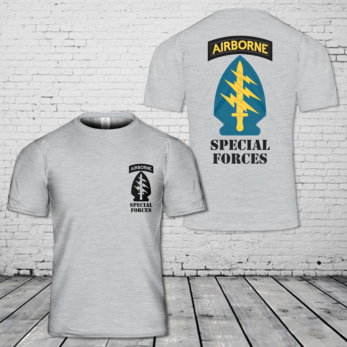 US Army Airborne Special Force T-Shirt 3D