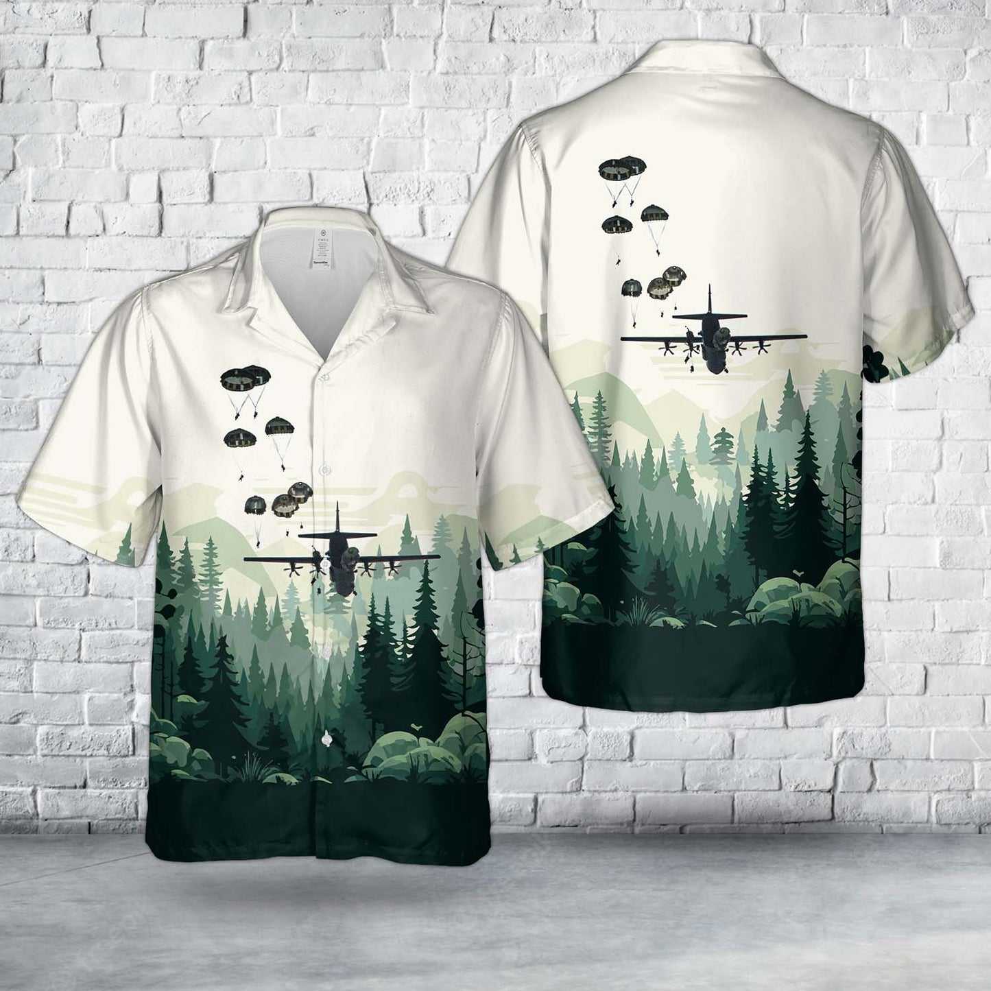 US Army And Japanese Paratroopers Descend on Guam during Exercise Forager 21 Hawaiian Shirt