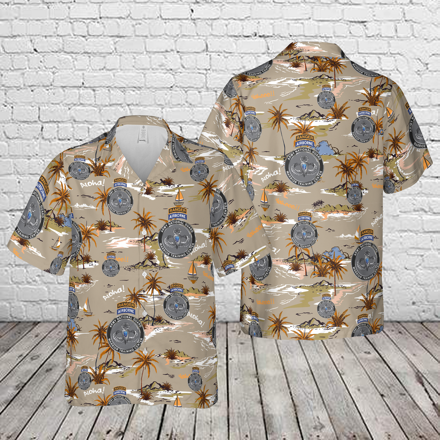 US Army National Guard Warrior Training Center Brigade Hawaiian Shirt