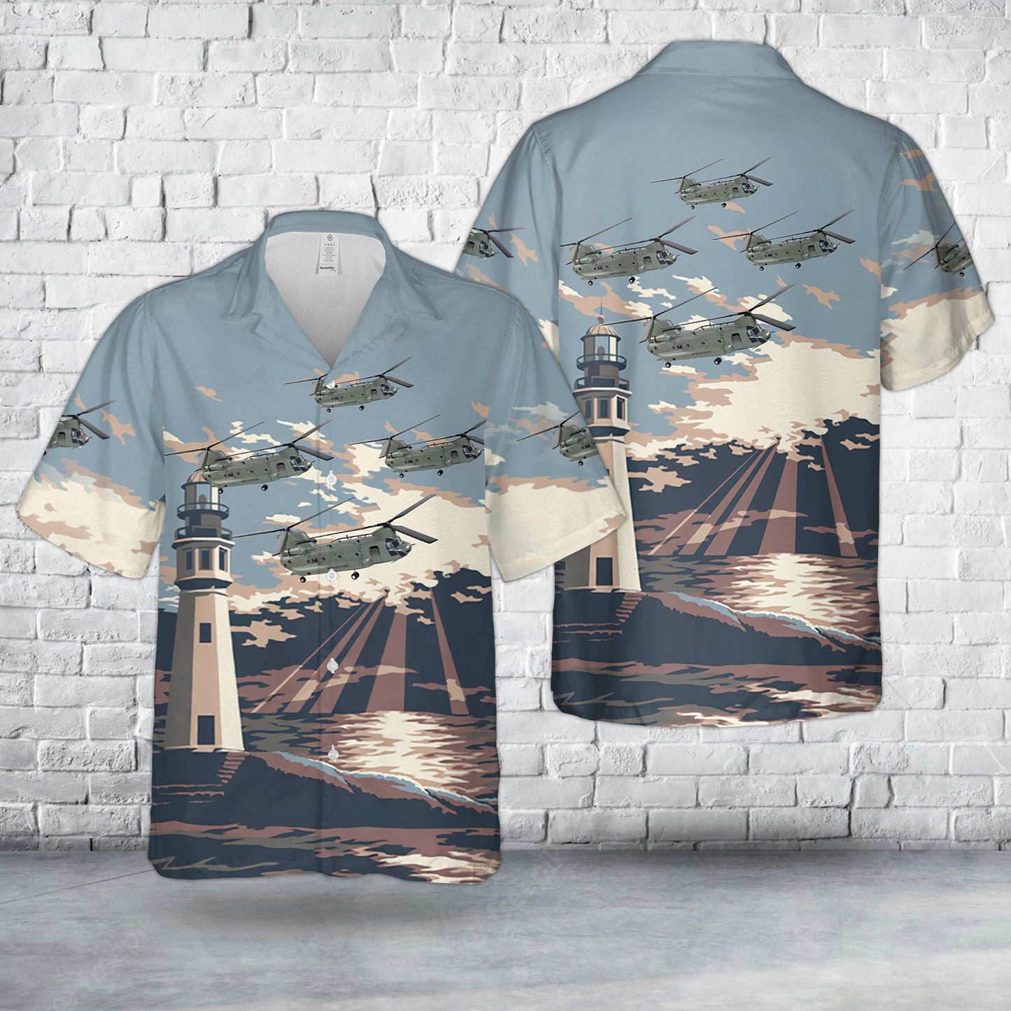 US Army B Company, 2nd BN, 3rd AVN CH-47F Hawaiian Shirt