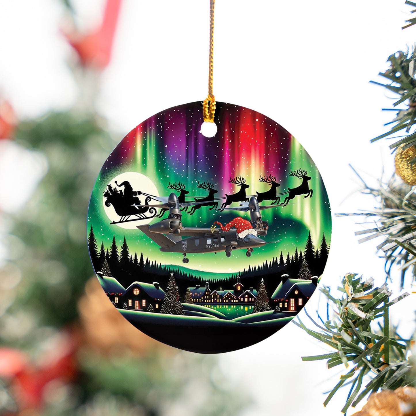 US Army Bell V-280 Valor Christmas Ceramic Ornament