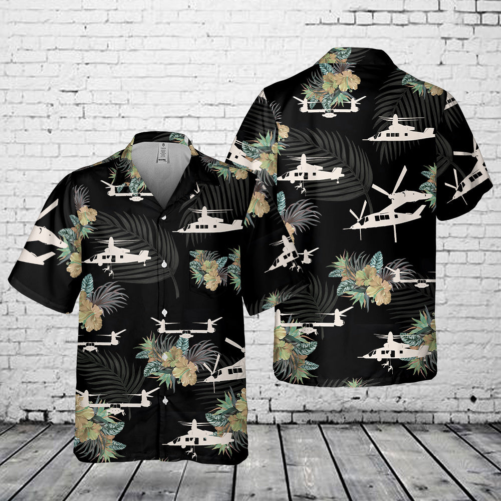 US Army Bell V-280 Valor Silhouette Pocket Hawaiian Shirt