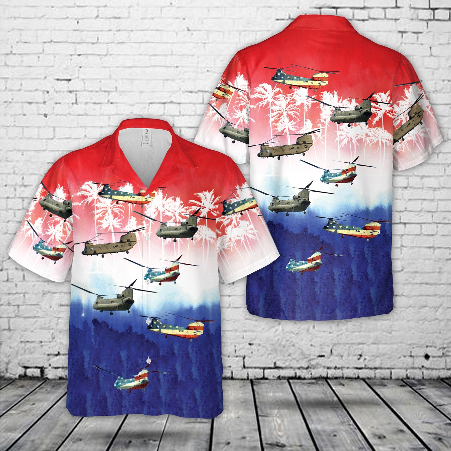 US Army Boeing CH-47 Chinook, 4th Of July Hawaiian Shirt