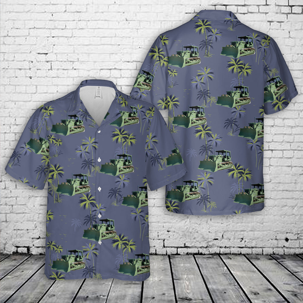 US Army Caterpillar D7 Bulldozer Hawaiian Shirt