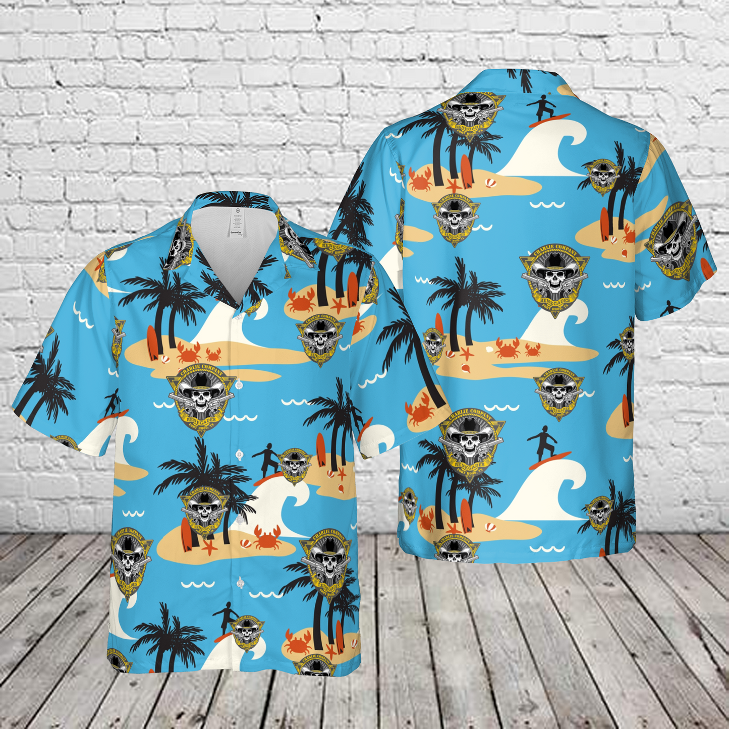 US Army Charlie Company, 553D DSSB Hawaiian Shirt