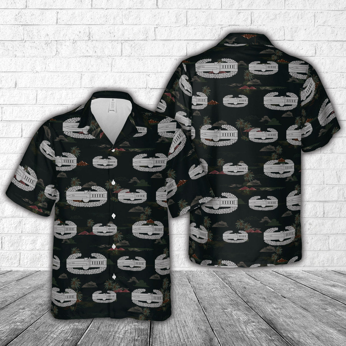 US Army Combat Action Badges Hawaiian Shirt