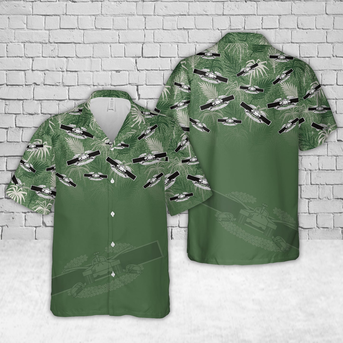 US Army Combat Armor Badge Hawaiian Shirt