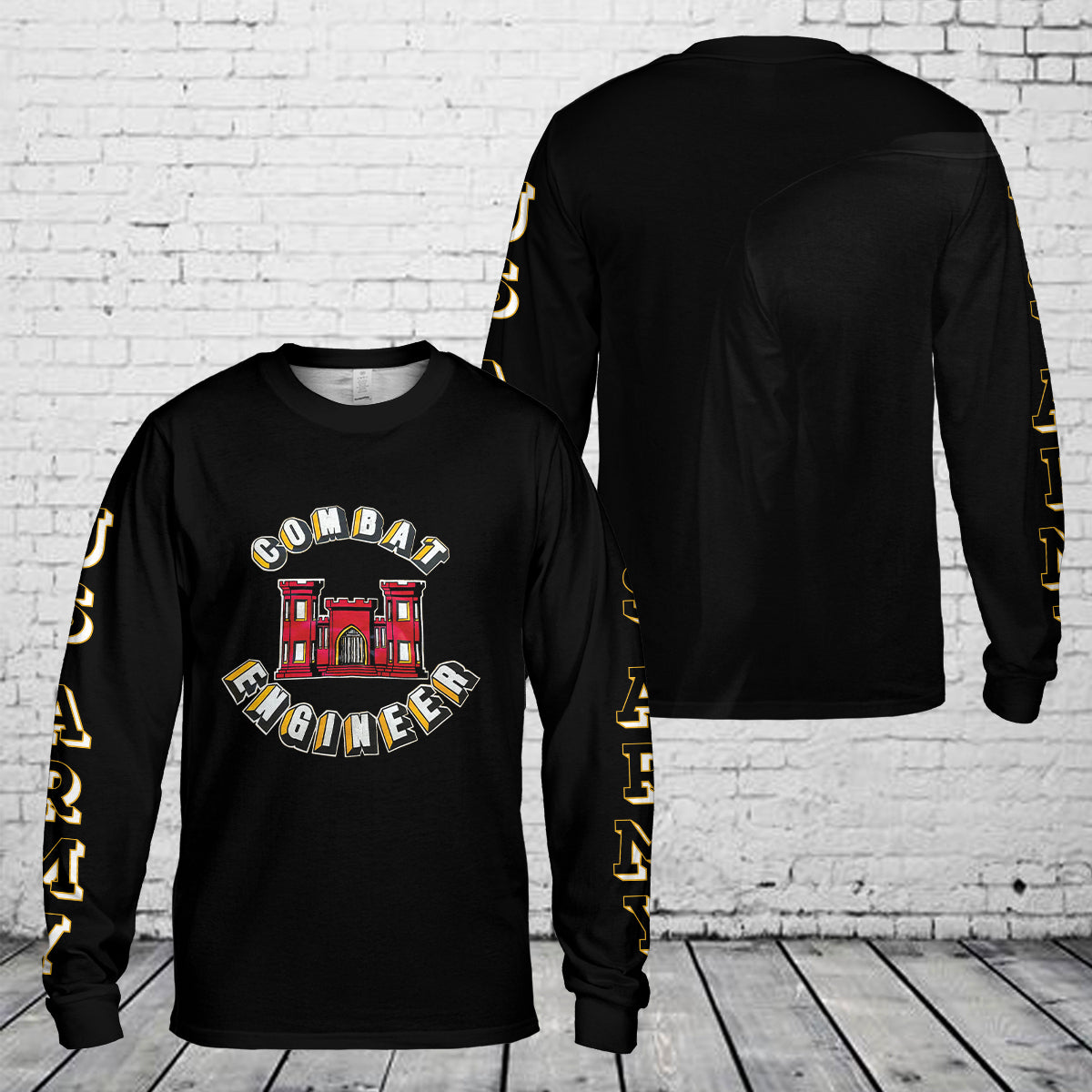 US Army Combat Engineer AOP Long Sleeve Shirt