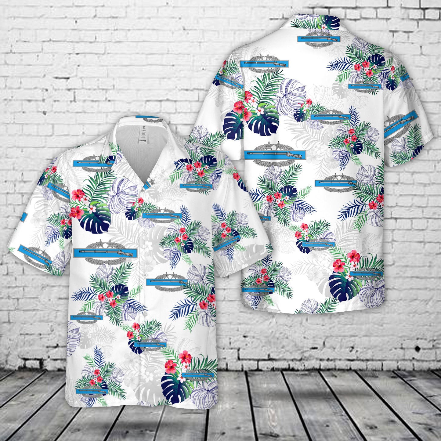 US Army Combat Infantryman Badge 3rd award CIB Hawaiian Shirt