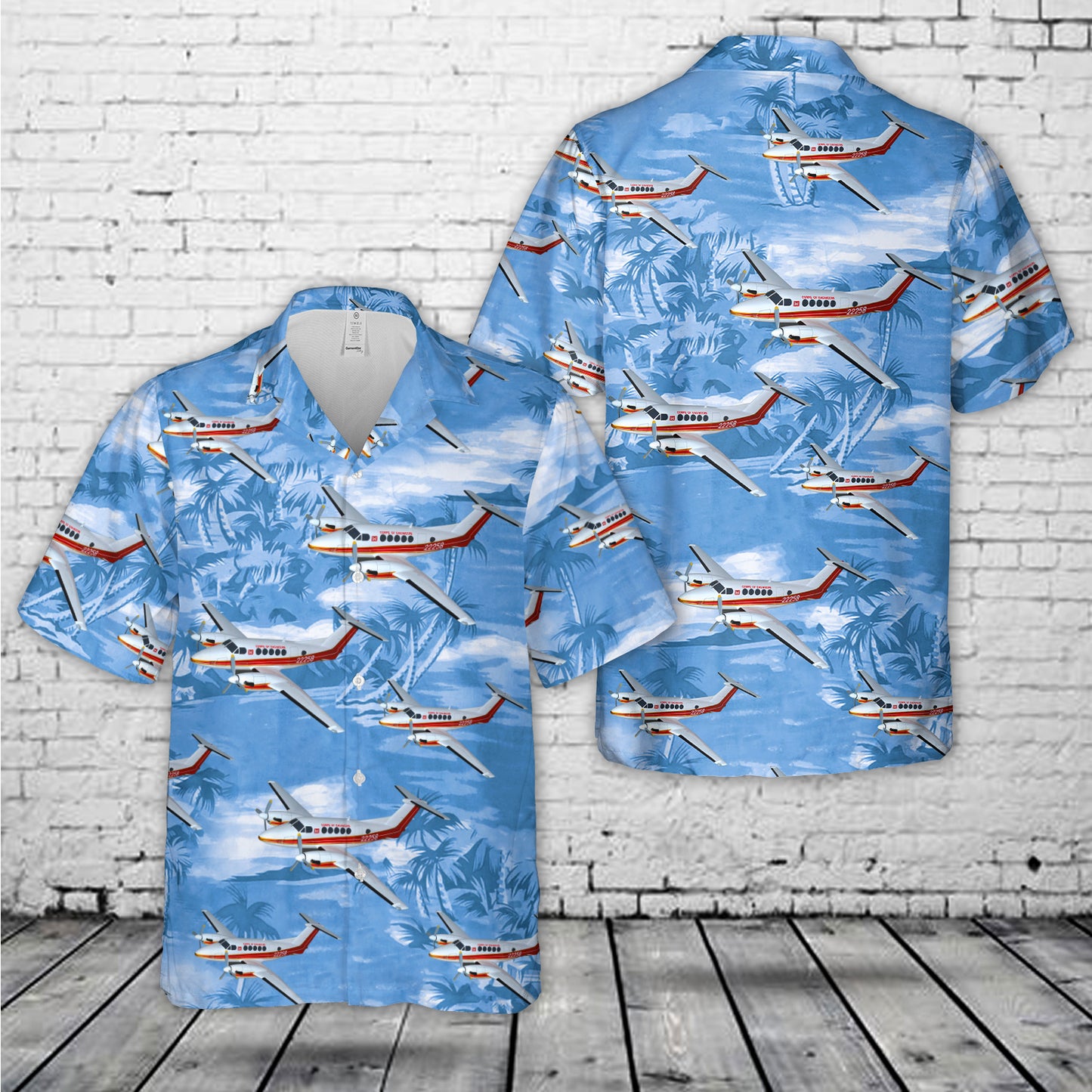 US Army Corps of Engineers Beechcraft 200 airplane Hawaiian Shirt