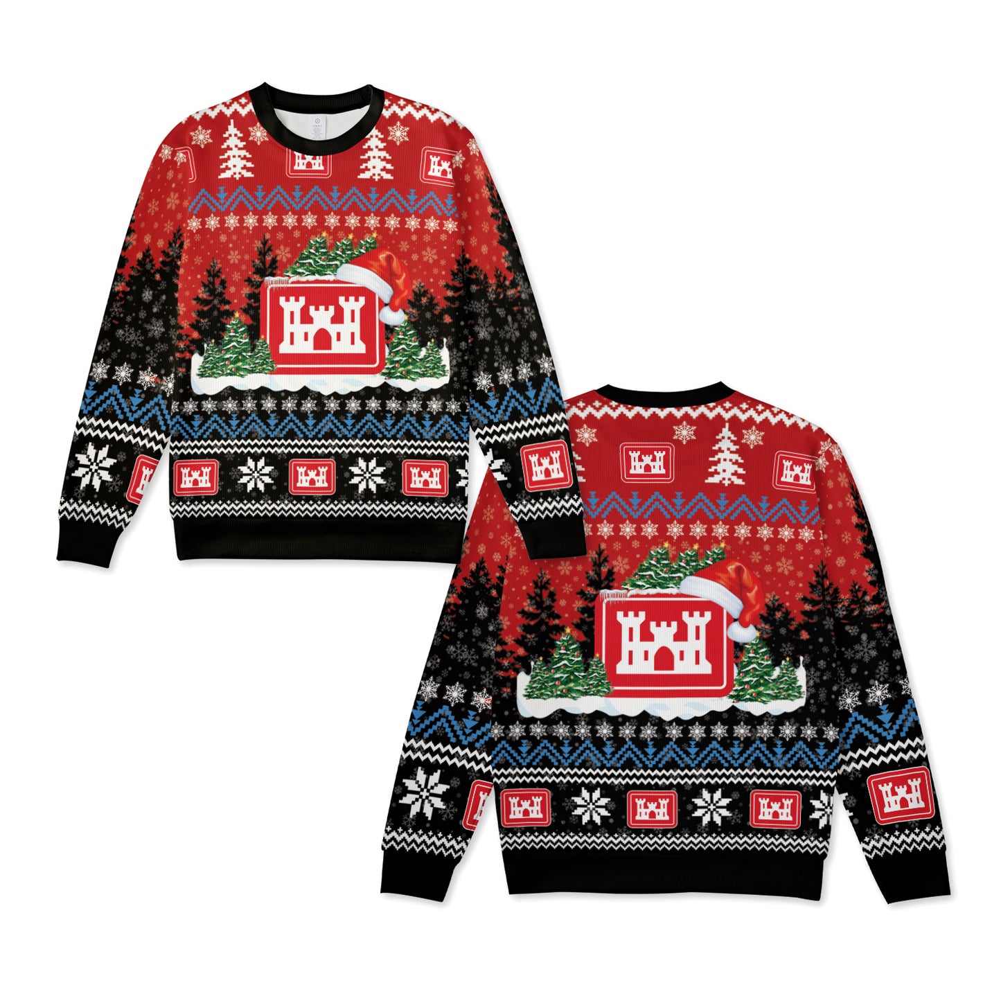 US Army Corps of Engineers Christmas Knitted Sweater