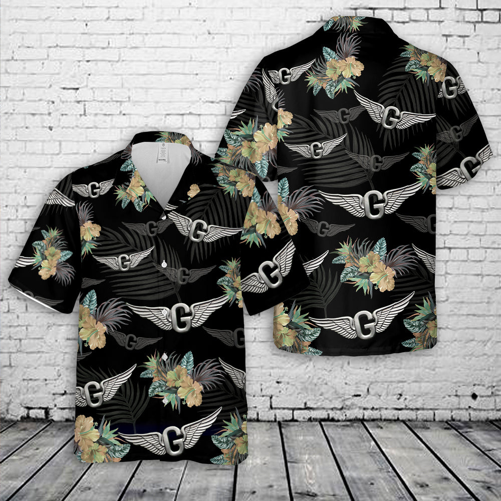 US Army Door Gunner Badge (Wings) Hawaiian Shirt