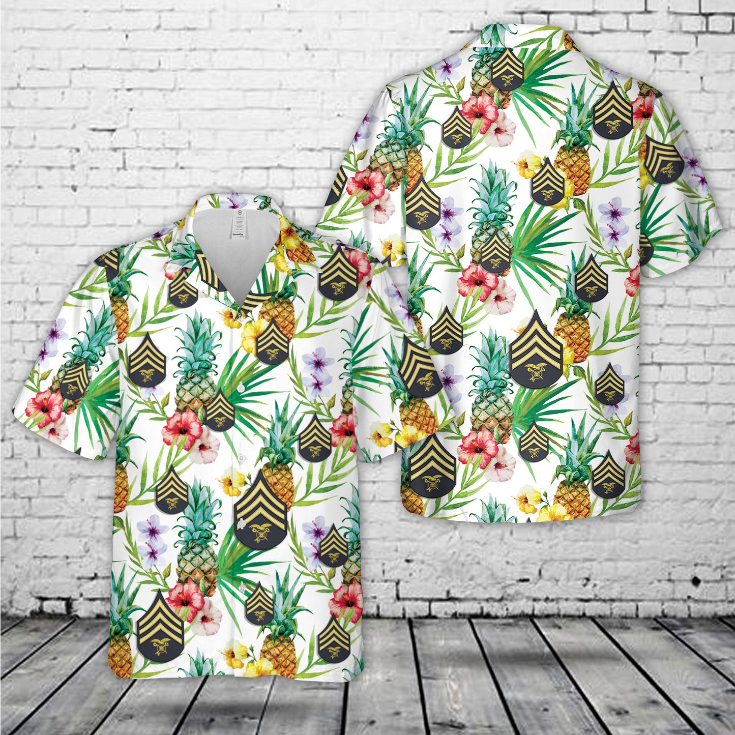 US Army Dress Chevron Sergeant Quartermaster corps 1913-1917 Hawaiian Shirt