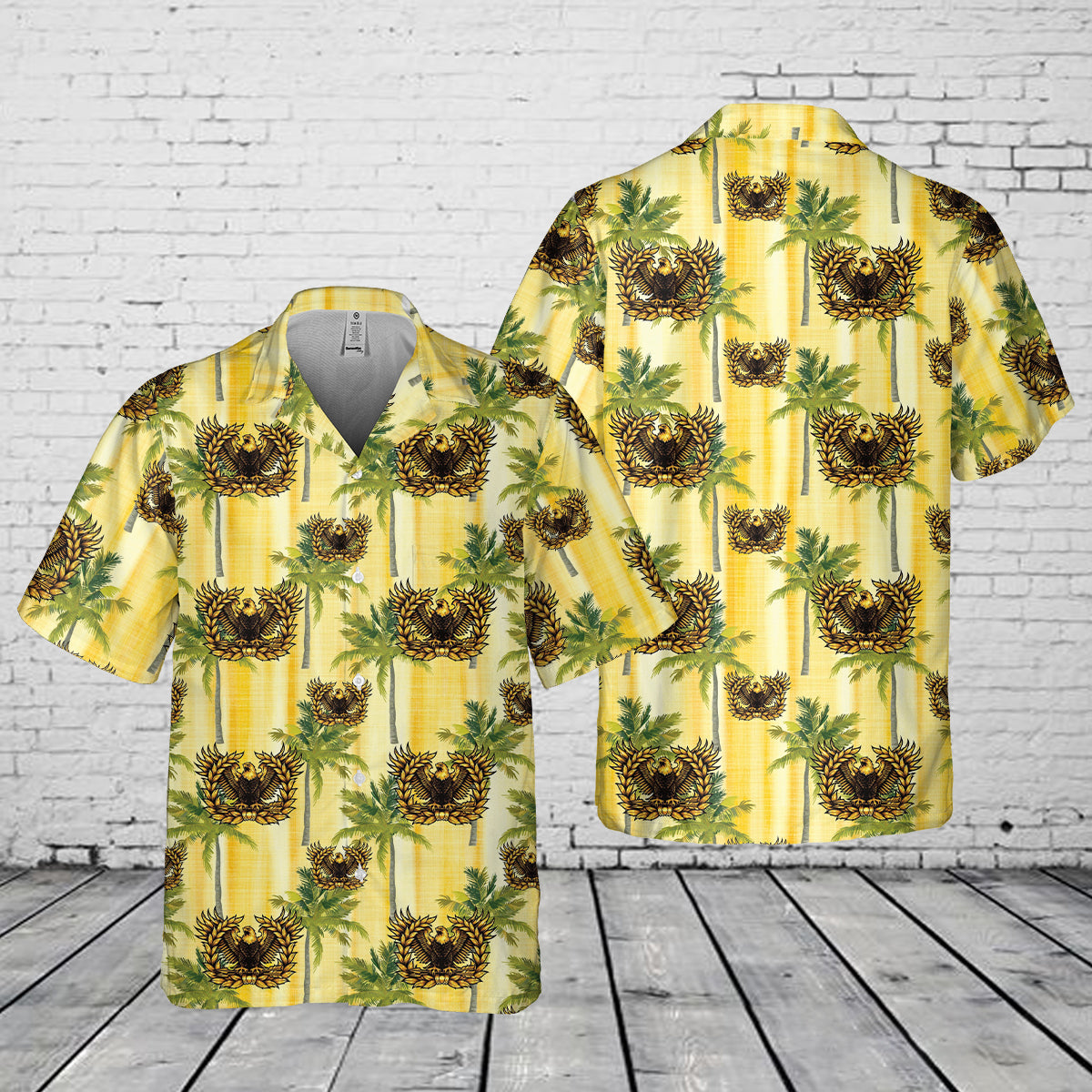 US Army Eagle Rising Warrant Officer Pocket Hawaiian Shirt