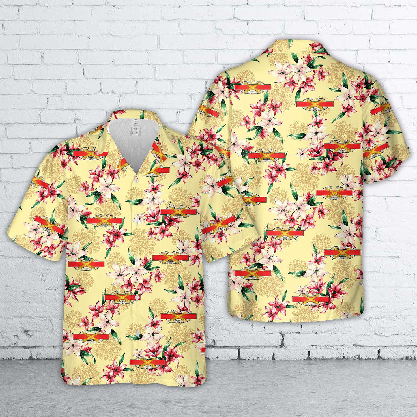 US Army Field Artillery Combat Artilleryman Badge Hawaiian Shirt