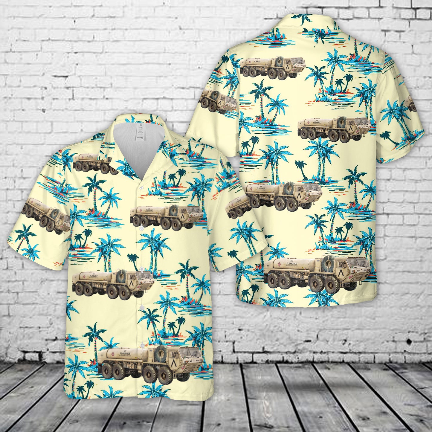 US Army Fuel Servicing Truck HEMMT M978 Hawaiian Shirt