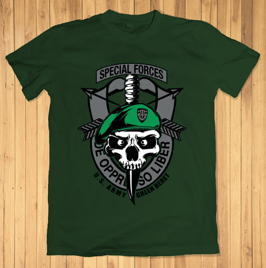 US Army Green Beret Special Forces Classic Unisex T-Shirt Gildan 5000 (Made In US) DLMP1004PT08