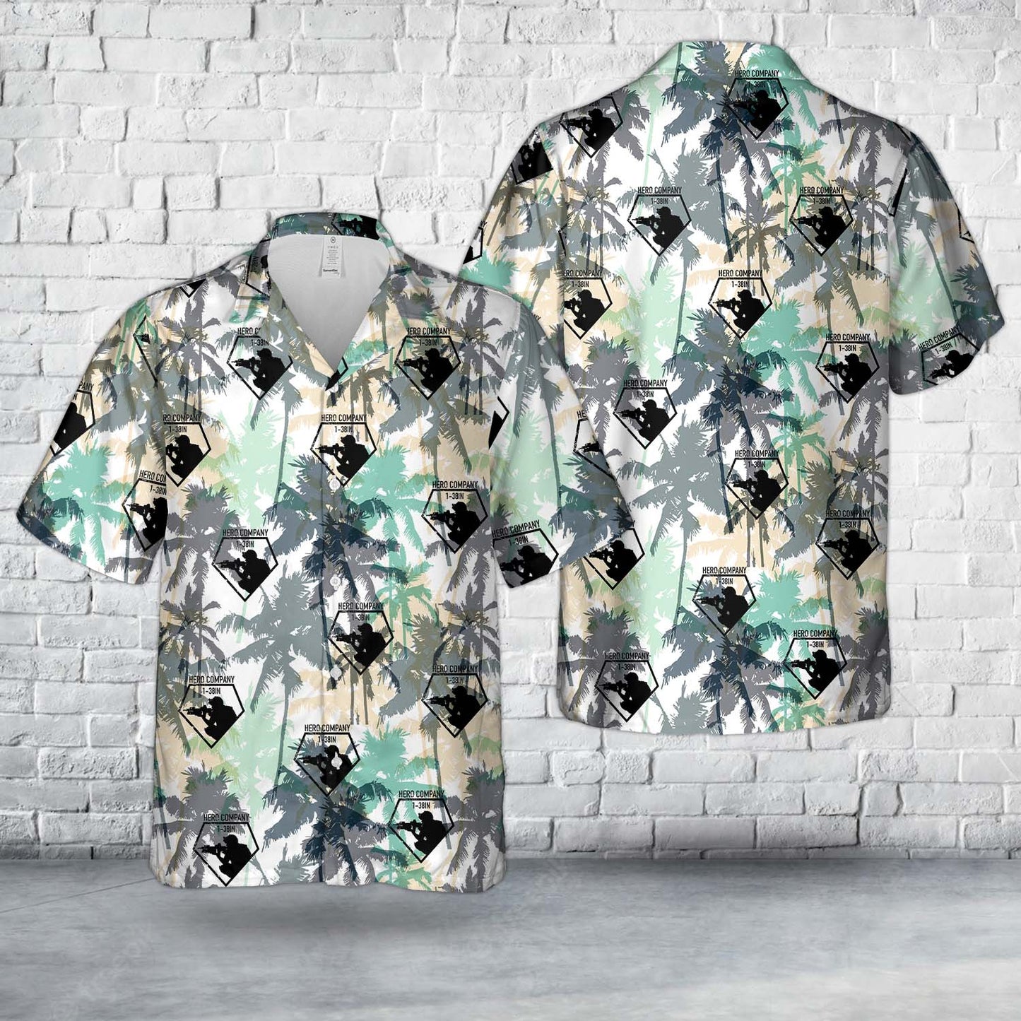 US Army HHC, 1-38 Infantry, 1st Stryker Brigade Combat Team, 4th Infantry Division Hawaiian Shirt