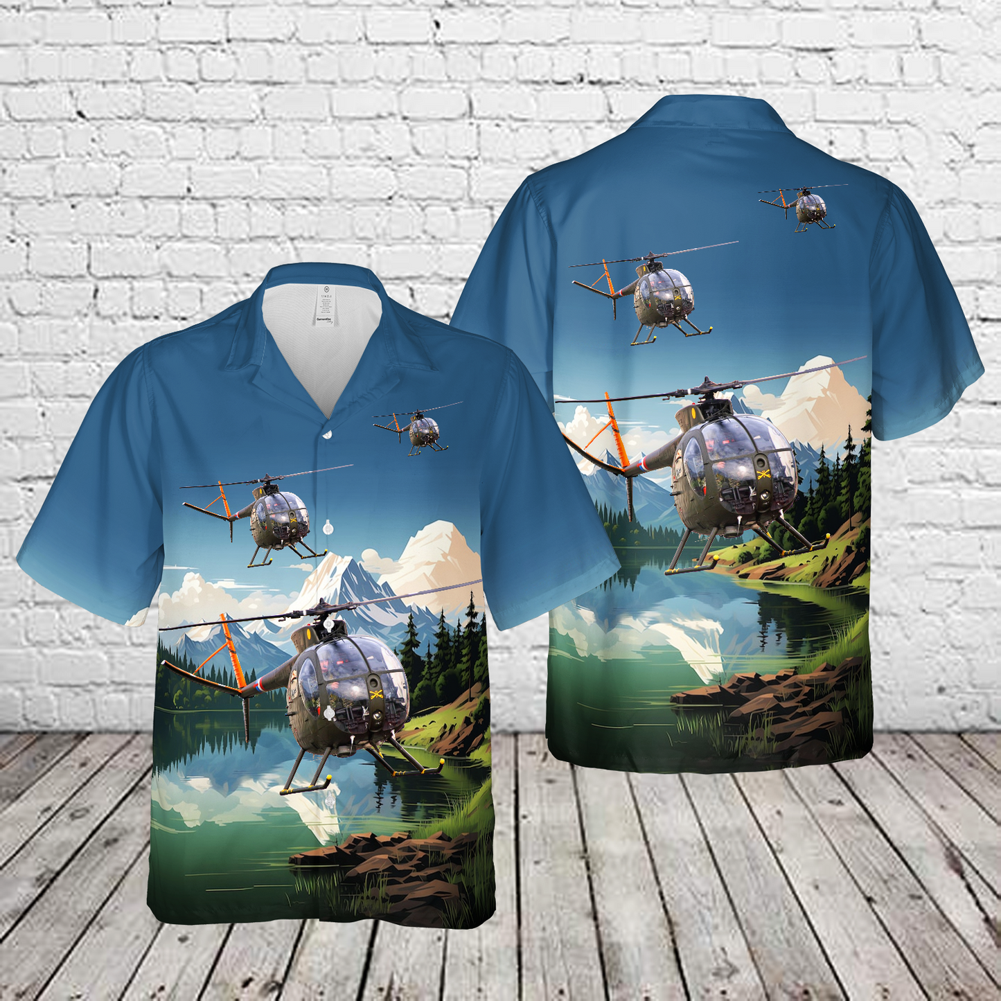 US Army Hughes OH-6 Cayuse "Loach" Hawaiian Shirt