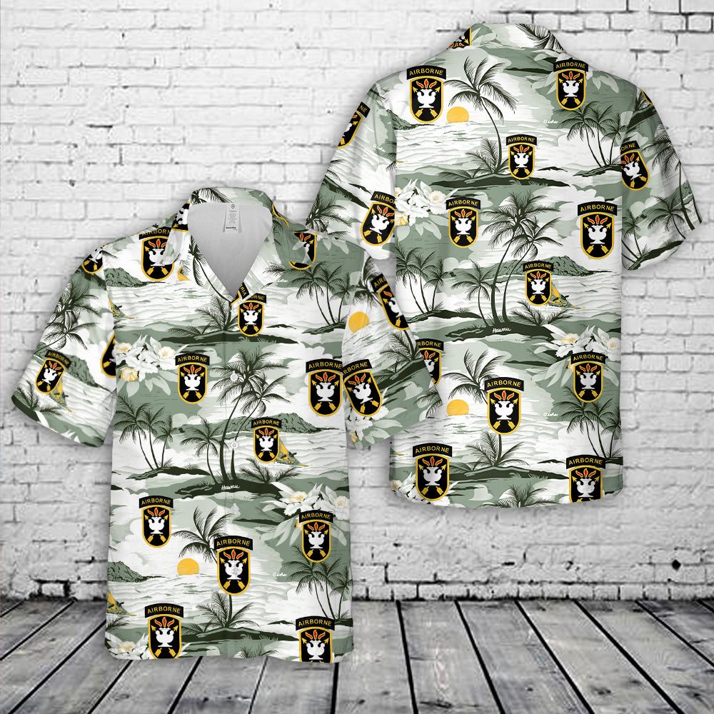 US Army John F Kennedy Special Warfare Center and School Hawaiian Shirt